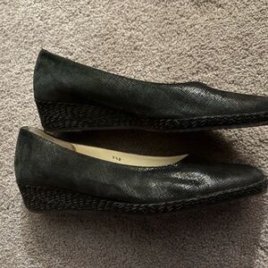 Sesto Meucci Black Wedge Shoes